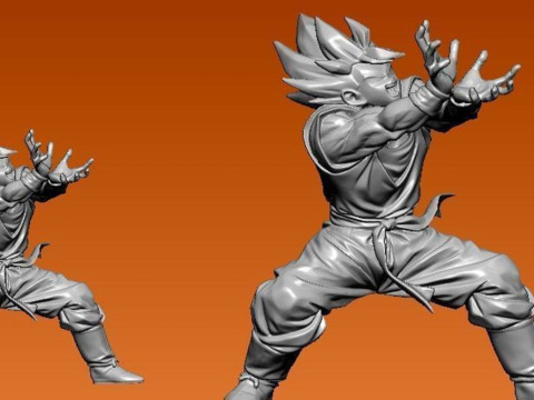 Goku Kamehameha 3D 프린트 모델