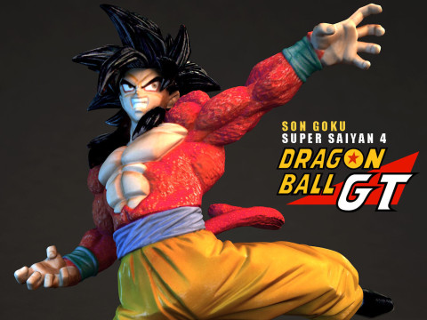 Son Goku Super Saiyan 4 3D Model
