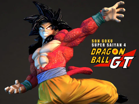 Son Goku Super Saiyan 4 3D Model