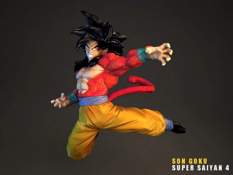Son Goku Super Saiyan 4 3D Model