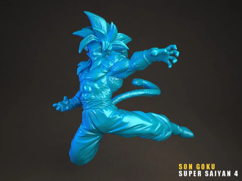 Son Goku Super Saiyan 4 3D Model