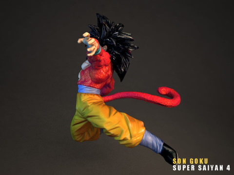 Son Goku Super Saiyan 4 3D Model