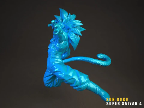 Son Goku Super Saiyan 4 3D Model