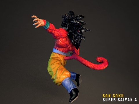 Son Goku Super Saiyan 4 3D Model