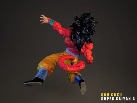 Son Goku Super Saiyan 4 3D Model