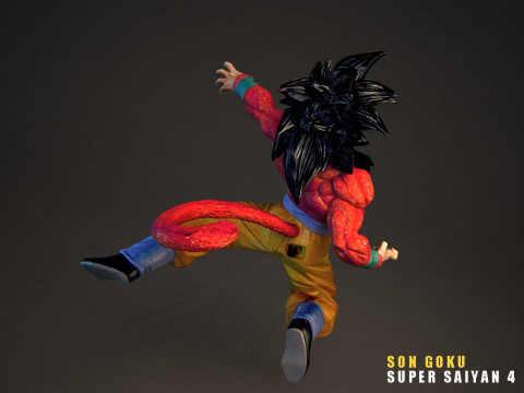 Son Goku Super Saiyan 4 3D Model