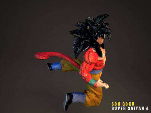 Son Goku Super Saiyan 4 3D Model