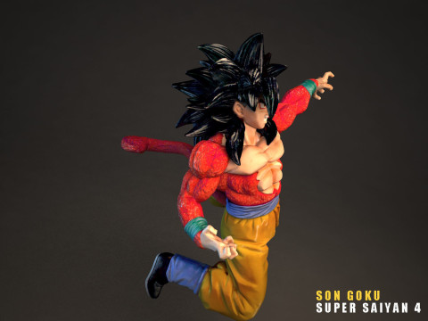 Son Goku Super Saiyan 4 3D Model