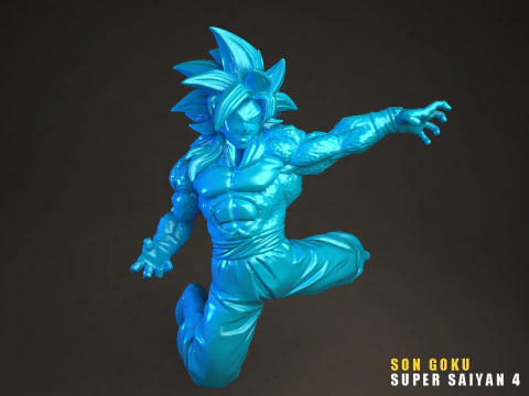 Son Goku Super Saiyan 4 3D Model