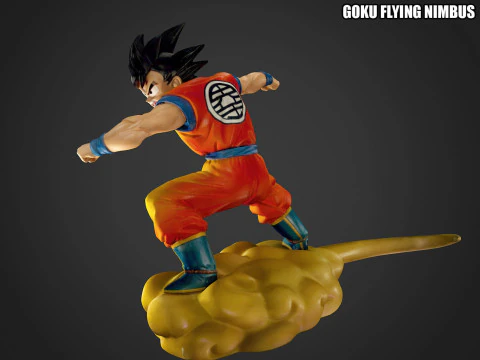 Goku Flying Nimbus 3D Print Model