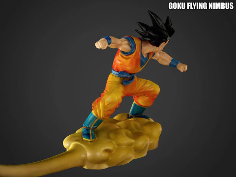 Goku Flying Nimbus 3D Print Model