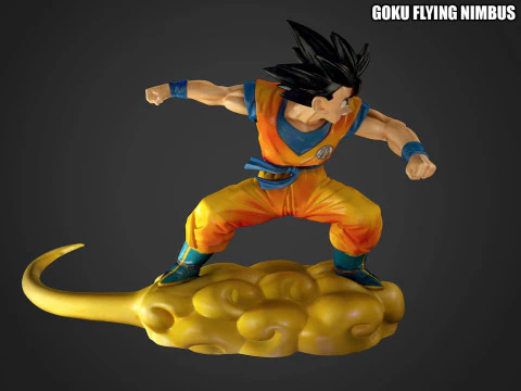 Goku Flying Nimbus 3D Print Model