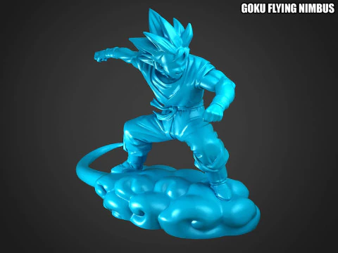 Goku Flying Nimbus 3D Print Model