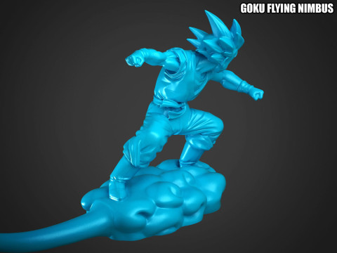 Goku Flying Nimbus Modèles 3D en vedette