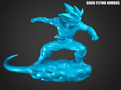 Goku Flying Nimbus Modèles 3D en vedette