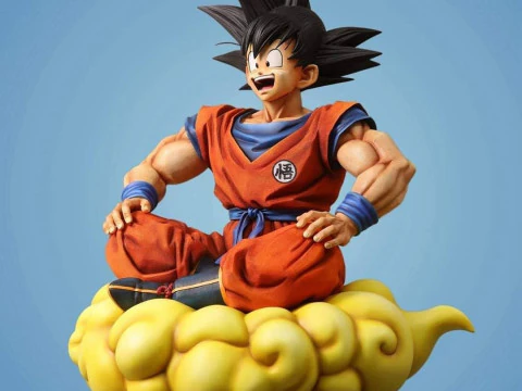 Goku on Nimbus 3D Print Model