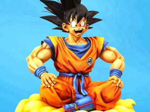 Goku on Nimbus 3D Print Model