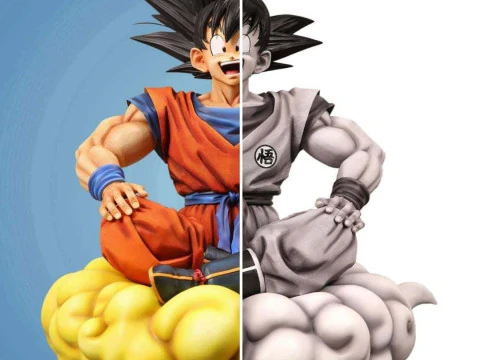 Goku on Nimbus 3D Print Model