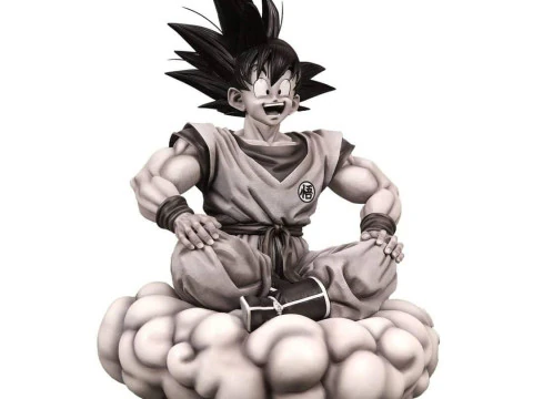 Goku on Nimbus 3D Print Model