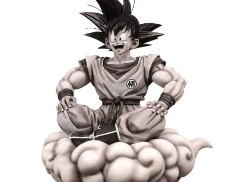 Goku on Nimbus 3D Print Model