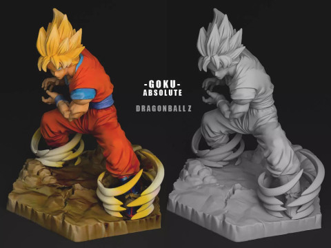 Goku SS Absolute 3D Druckmodell