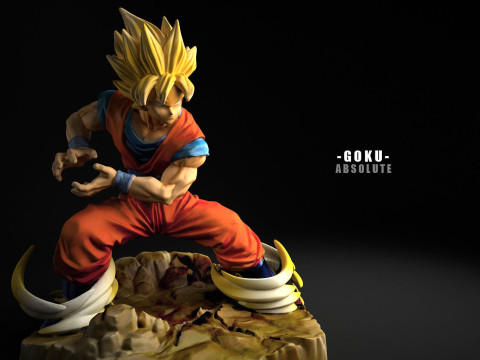 Goku SS Absolute 3D Print Model
