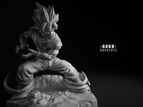 Goku SS Absolute 3D Print Model