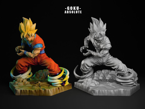 Goku SS Absolute 3D Print Model