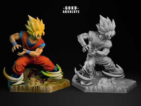 Goku SS Absolute 3D Print Model