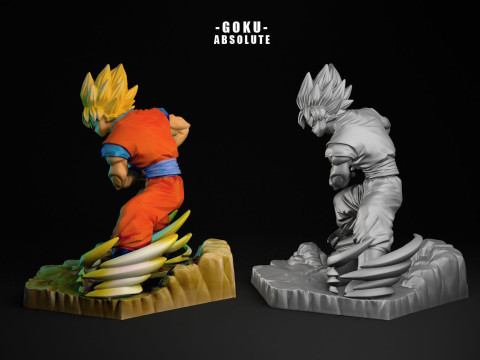 Goku SS Absolute 3D Print Model