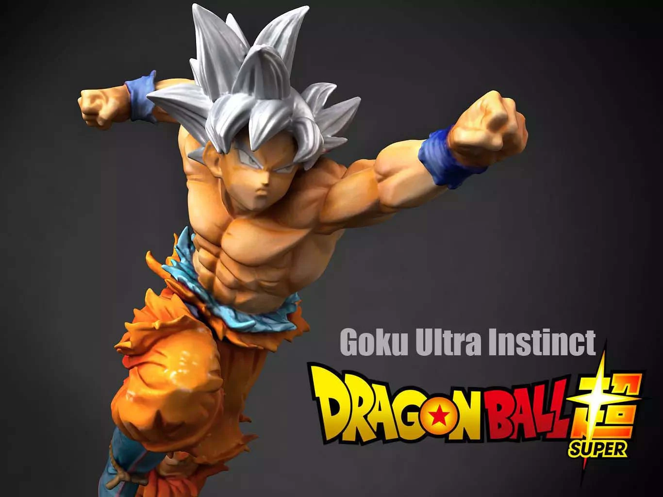 Goku Ultra Instinct 3D Print Model .c4d .max .obj .3ds .fbx .stl .blend