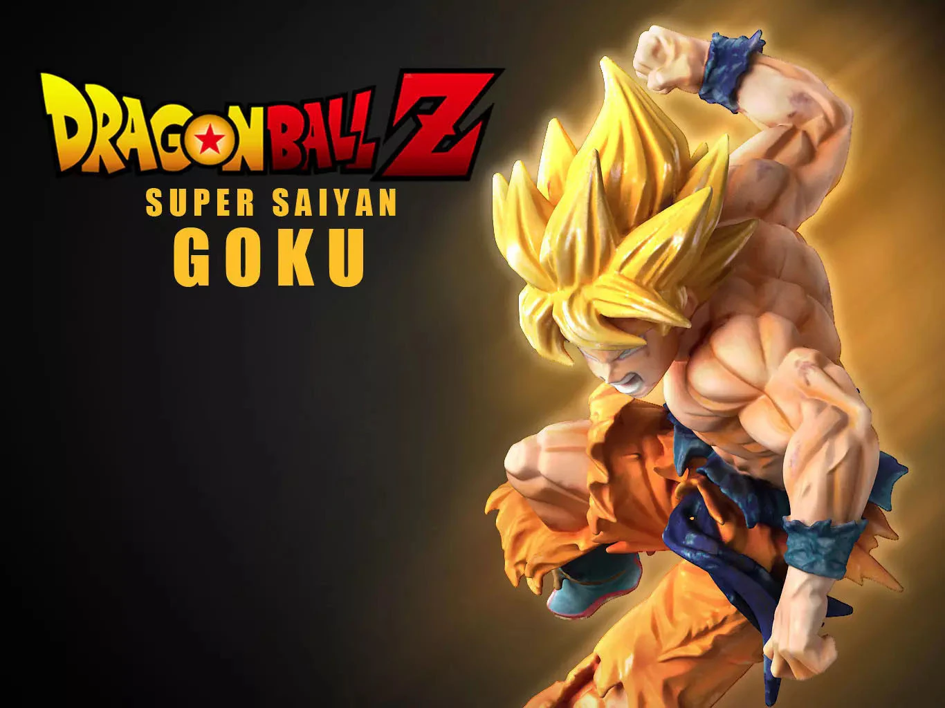 Super Saiyan Son Goku 3D Print Model .c4d .max .obj .3ds .fbx .stl .blend 