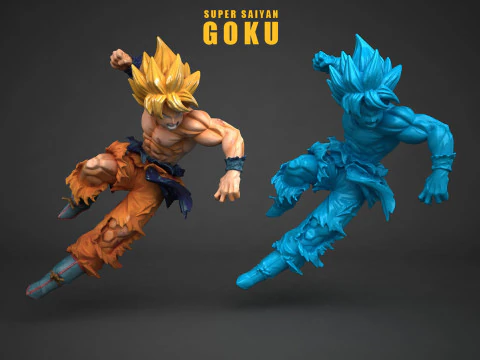 Super Saiyan Son Goku 3D Print Model
