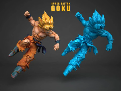 Super Saiyan Son Goku 3D Print Model