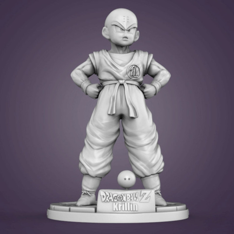 Krillin Figurine 3D 打印模型 .c4d .max .obj .3ds .fbx .stl .blend