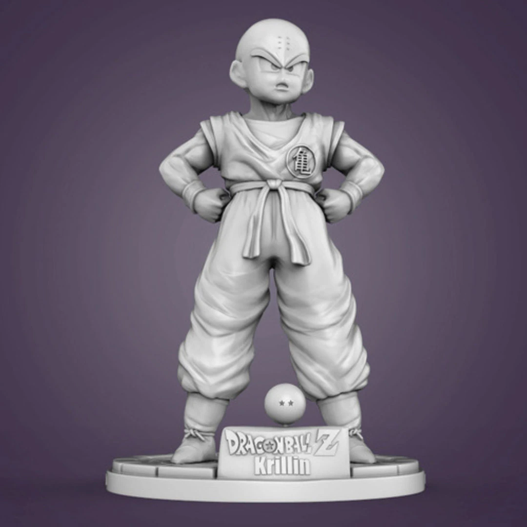 Krillin Figurine 3D Print Model .c4d .max .obj .3ds .fbx .stl .blend