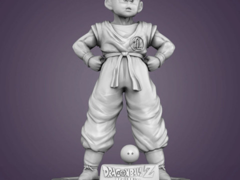 Krillin Figurine 3D प्रिंट मॉडल