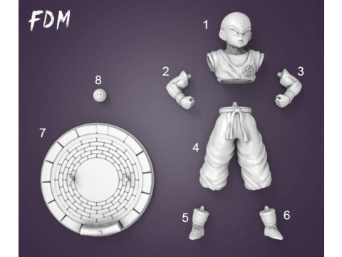 Krillin Figurine 3D 打印模型