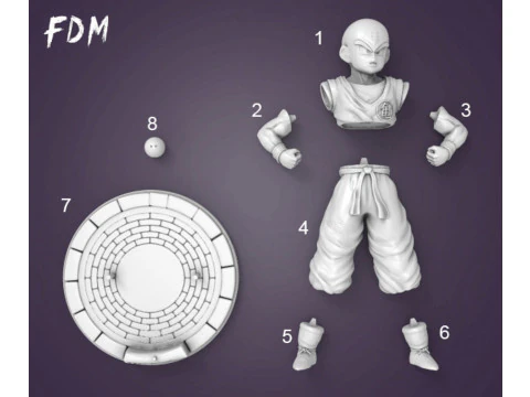 Krillin Figurine 3D Print Model