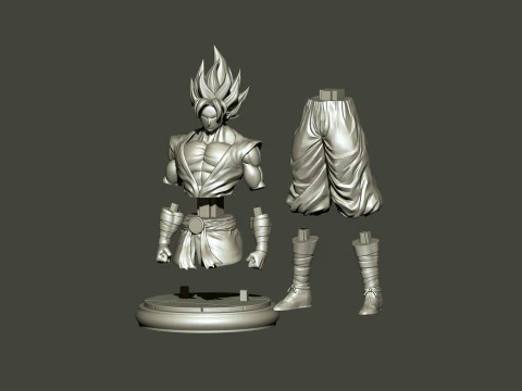 Son Goku from Dragon Ball Z 3D Print Model