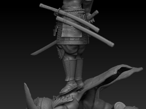 samurái de troncos Modelo de impresión 3D