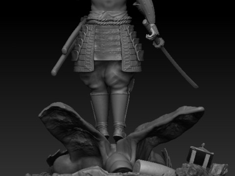 samurái de troncos Modelo de impresión 3D