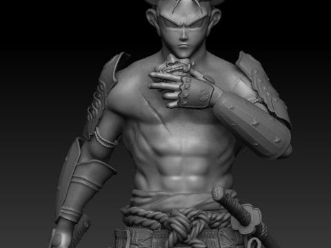 samurái de troncos Modelo de impresión 3D