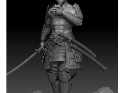 samurái de troncos Modelo de impresión 3D