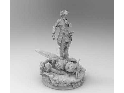 samurái de troncos Modelo de impresión 3D