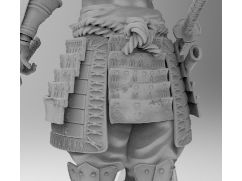 samurái de troncos Modelo de impresión 3D