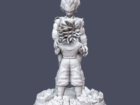 Vegeta and Trunks 3D Print Model