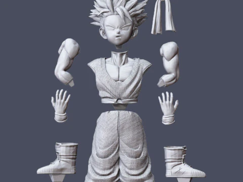 Vegeta and Trunks 3D Print Model