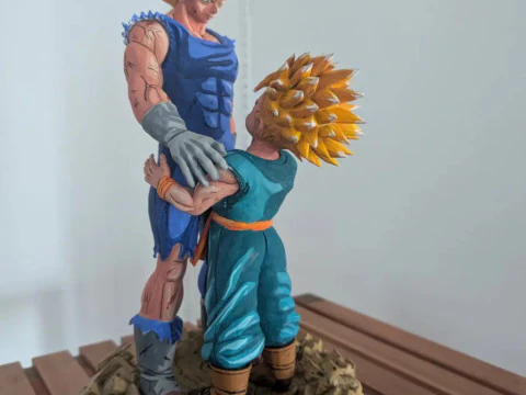 Vegeta and Trunks 3D Print Model