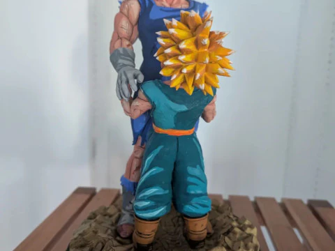 Vegeta and Trunks 3D Print Model
